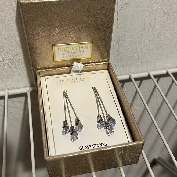 Christian Siriano Accessories - Sparkling Glass Earrings Christian Siriano